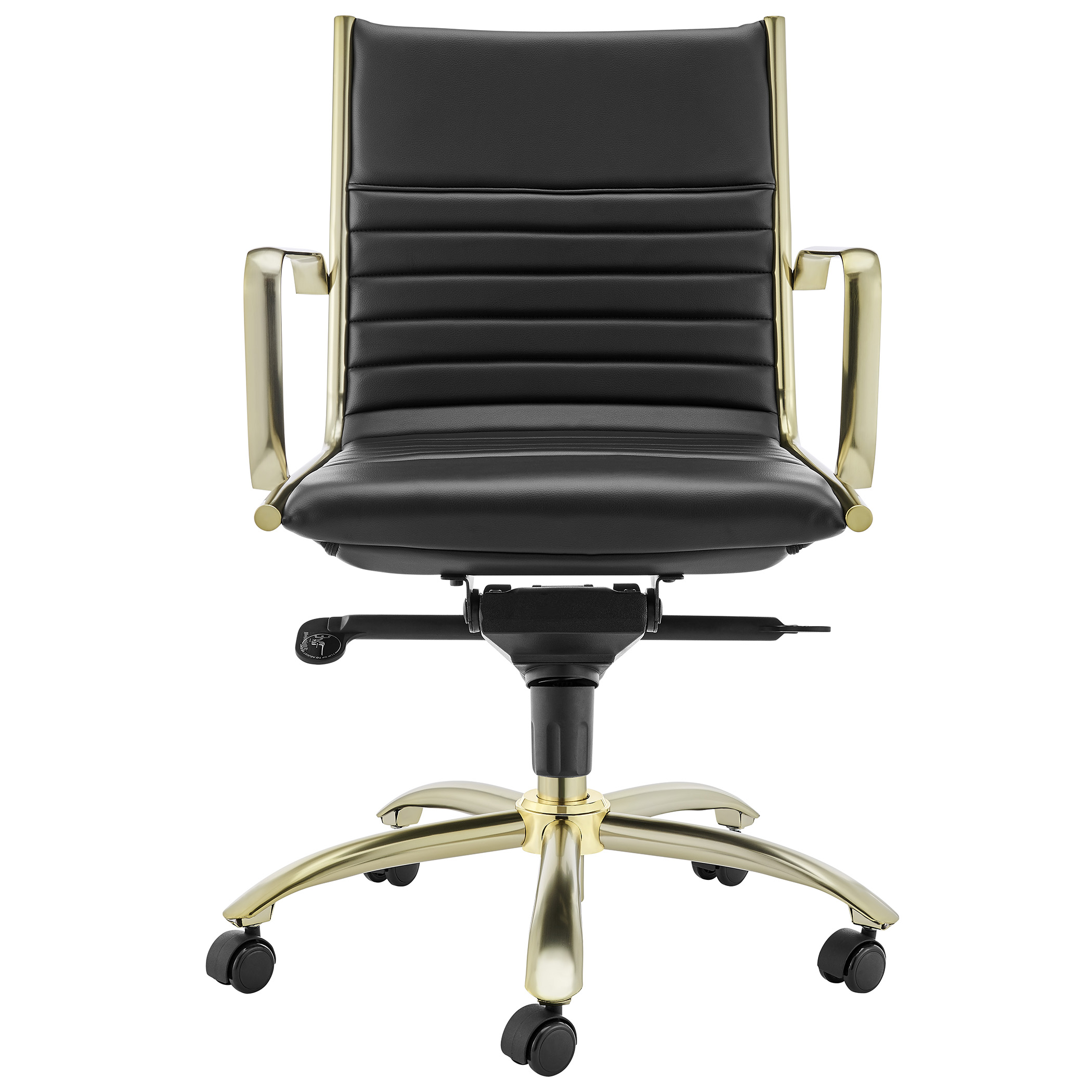 ES506 Low-Back Chair - Black w Gold