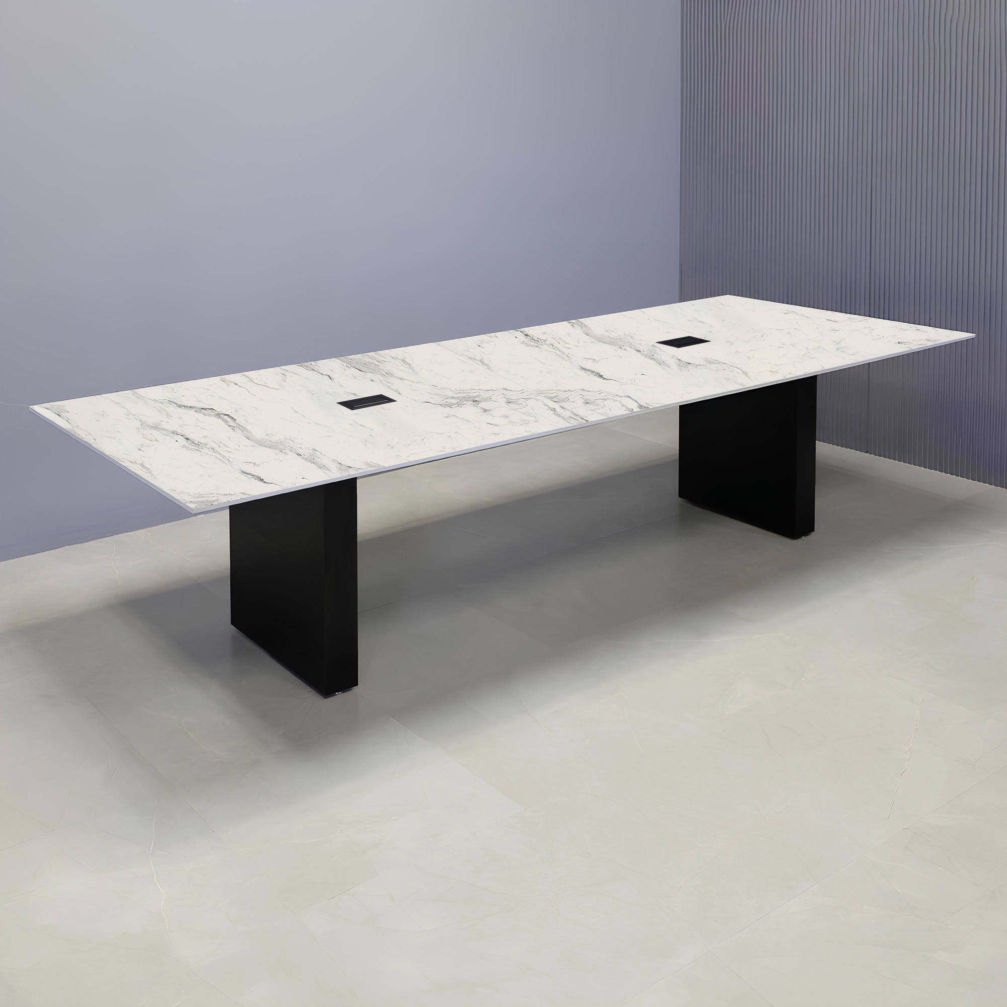 Aurora Rectangular Conference Table With Engineered Surface Top and X1 Base