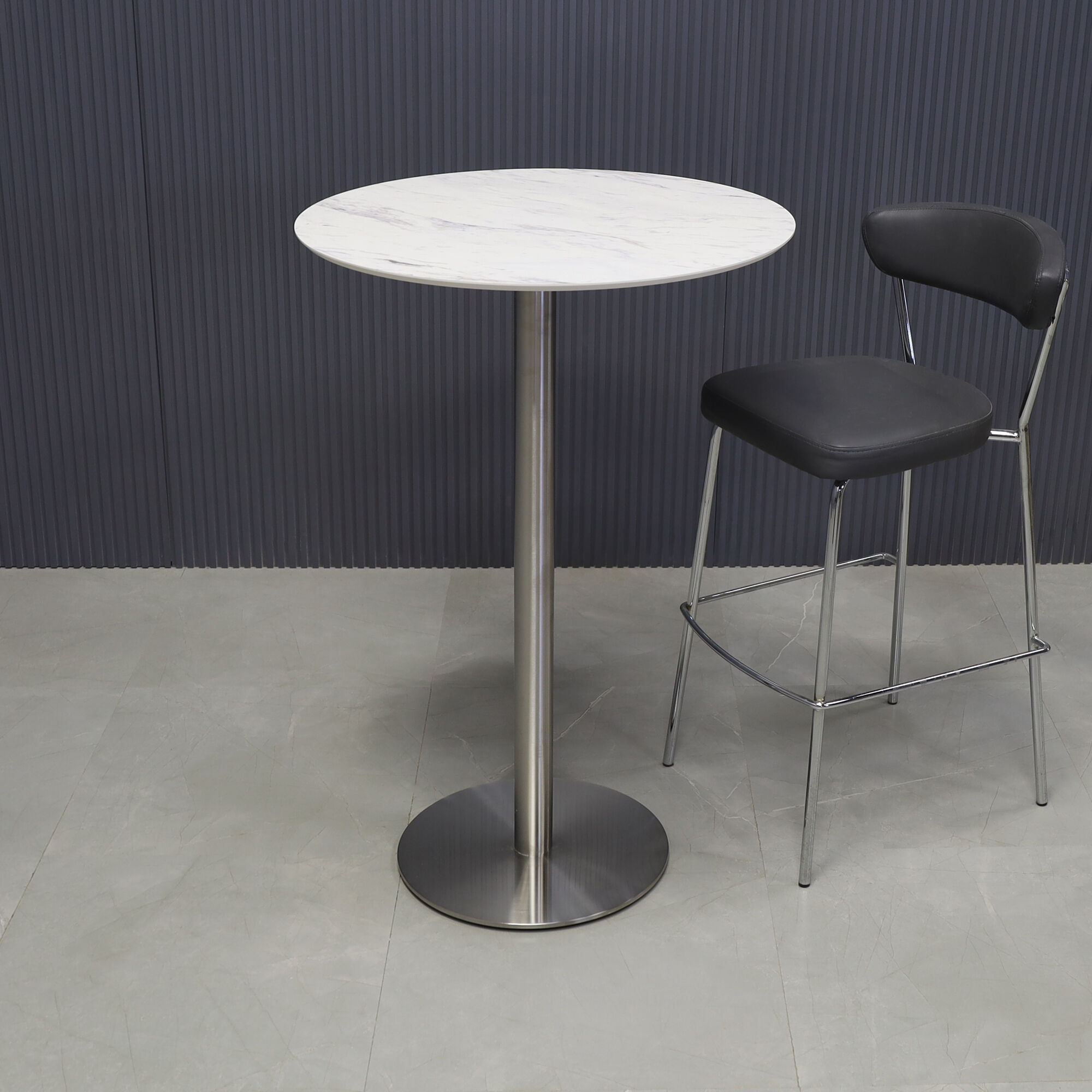 California Round Engineered Surface Bar Table