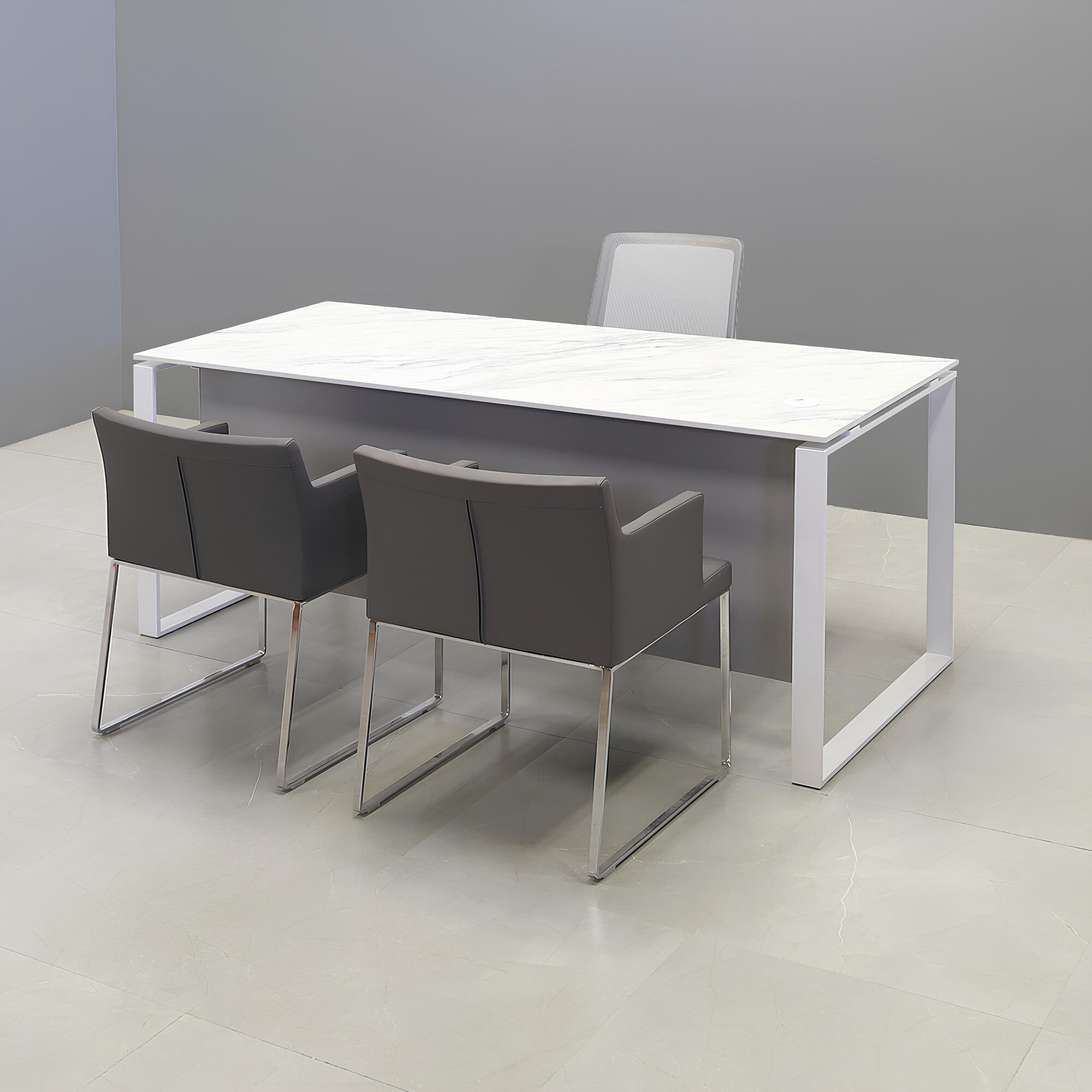 Aspen Straight Executive Desk With Engineered Surface Top