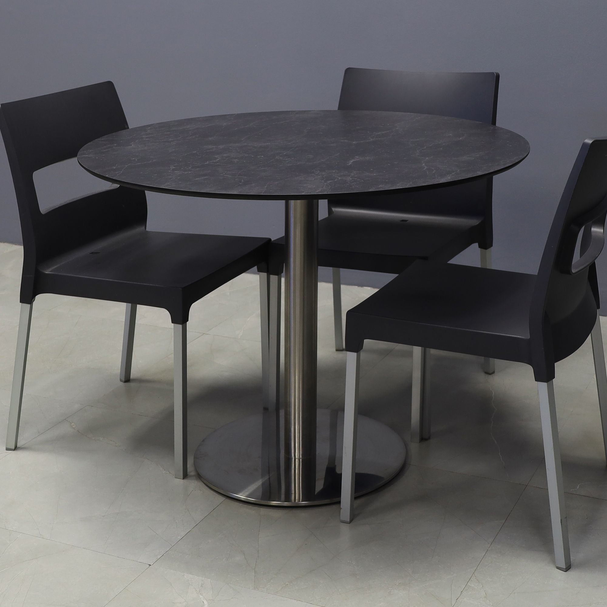 California Round Engineered Surface Cafeteria Table