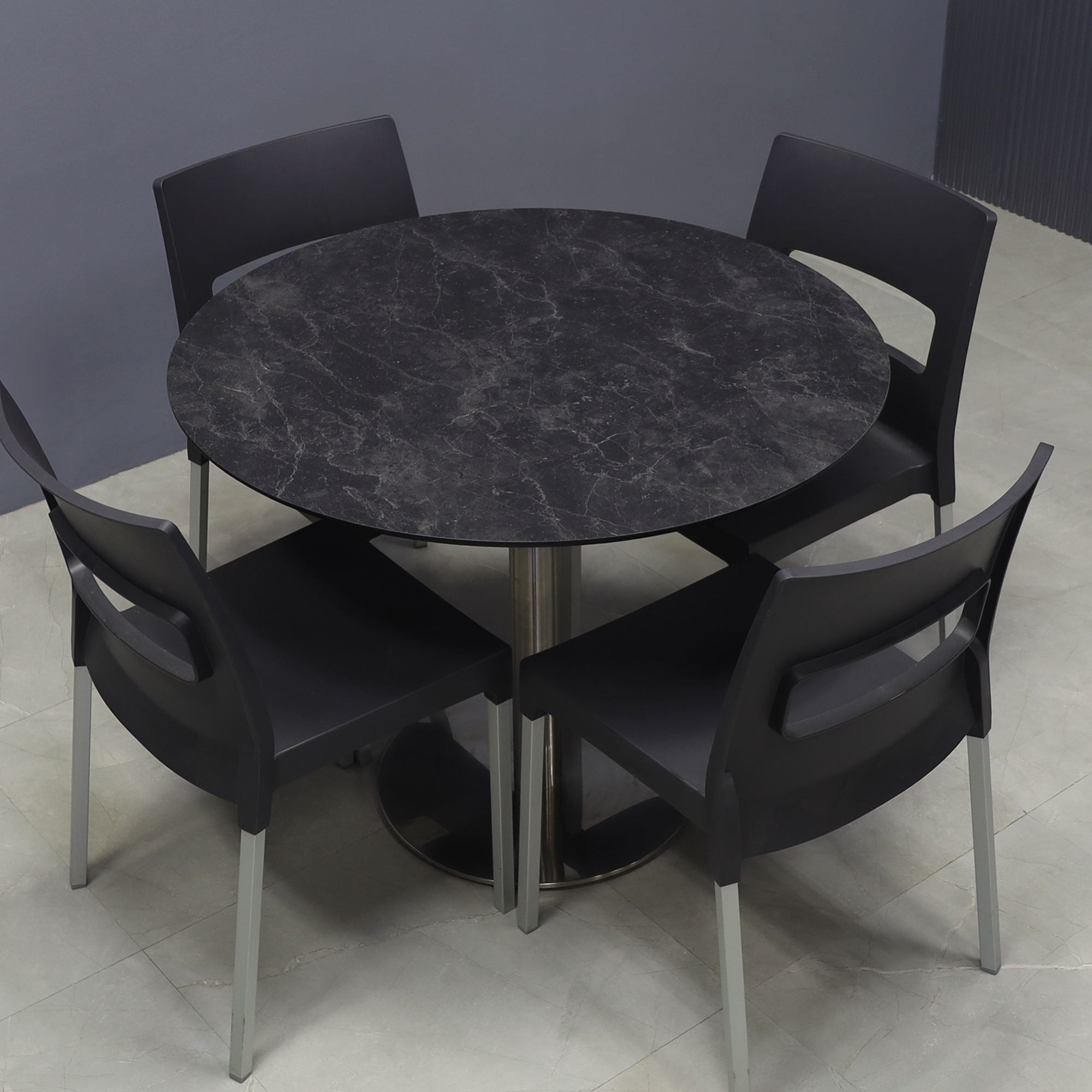 California Round Engineered Surface Cafeteria Table