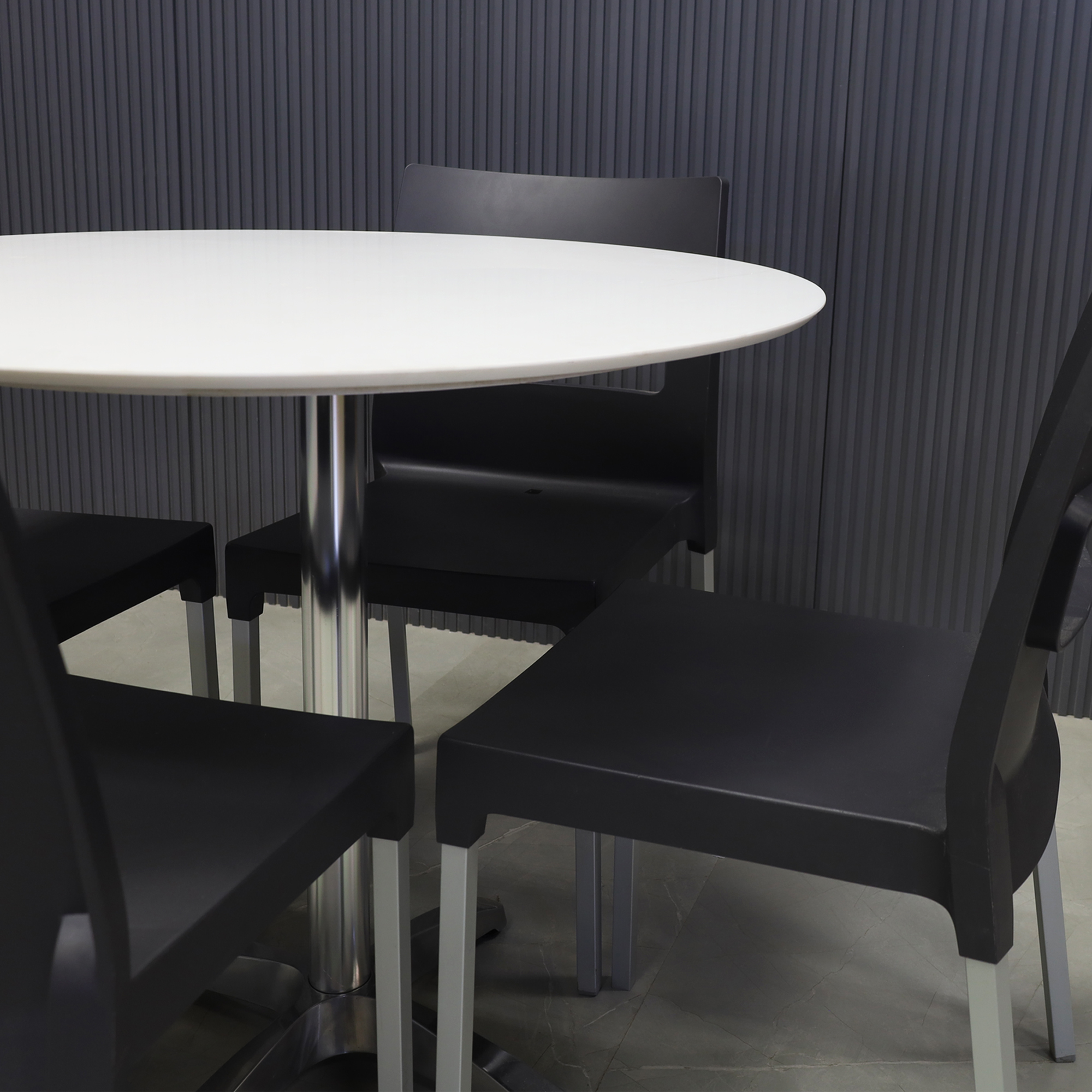 California Round Engineered Surface Cafeteria Table