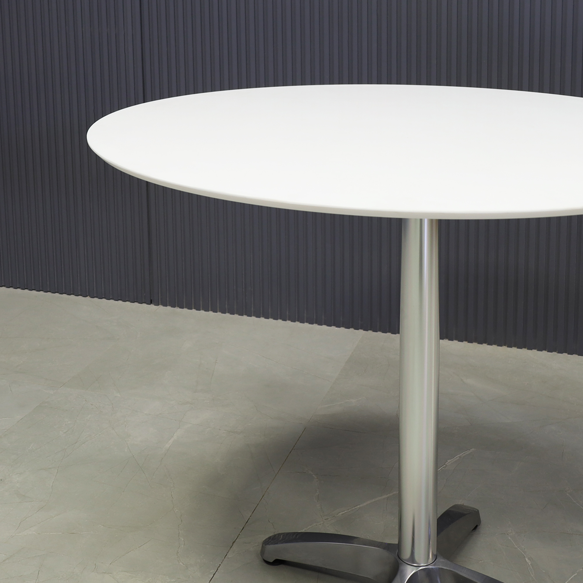 California Round Engineered Surface Cafeteria Table