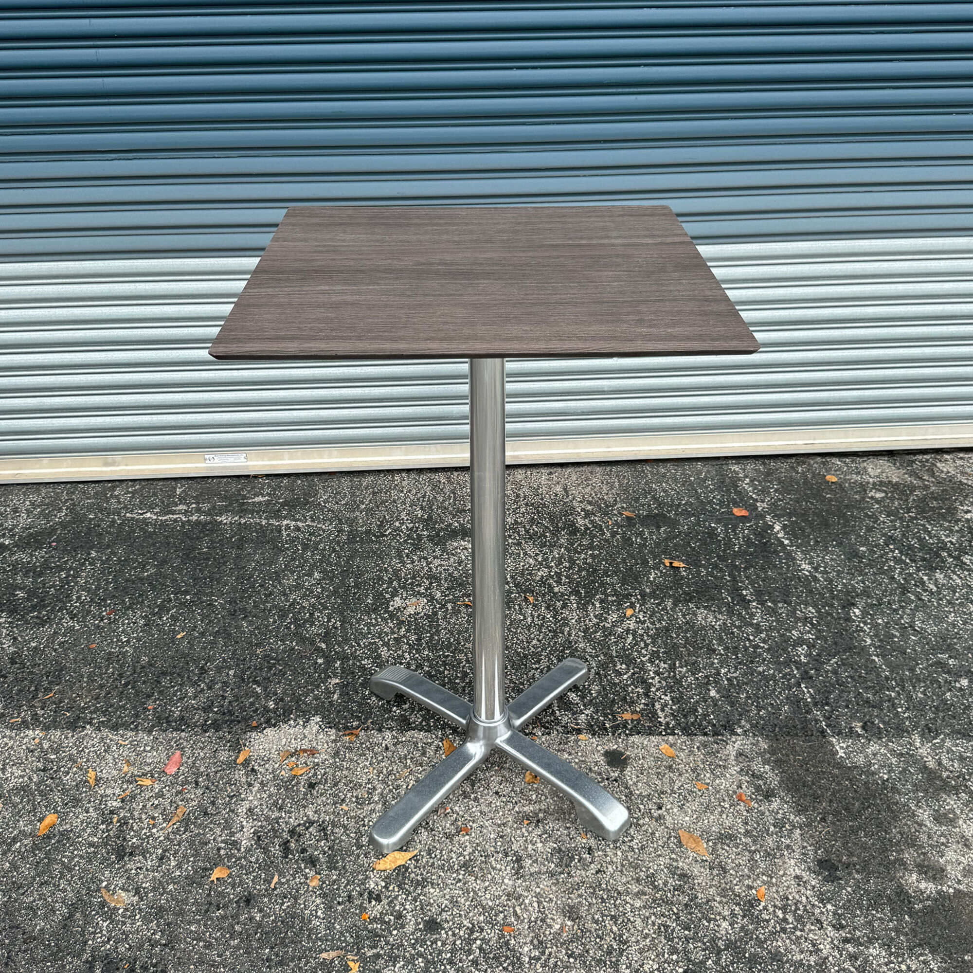 California Square Bar Table in Gray Oak Engineered Surface Top - 30 In. - Stock #42
