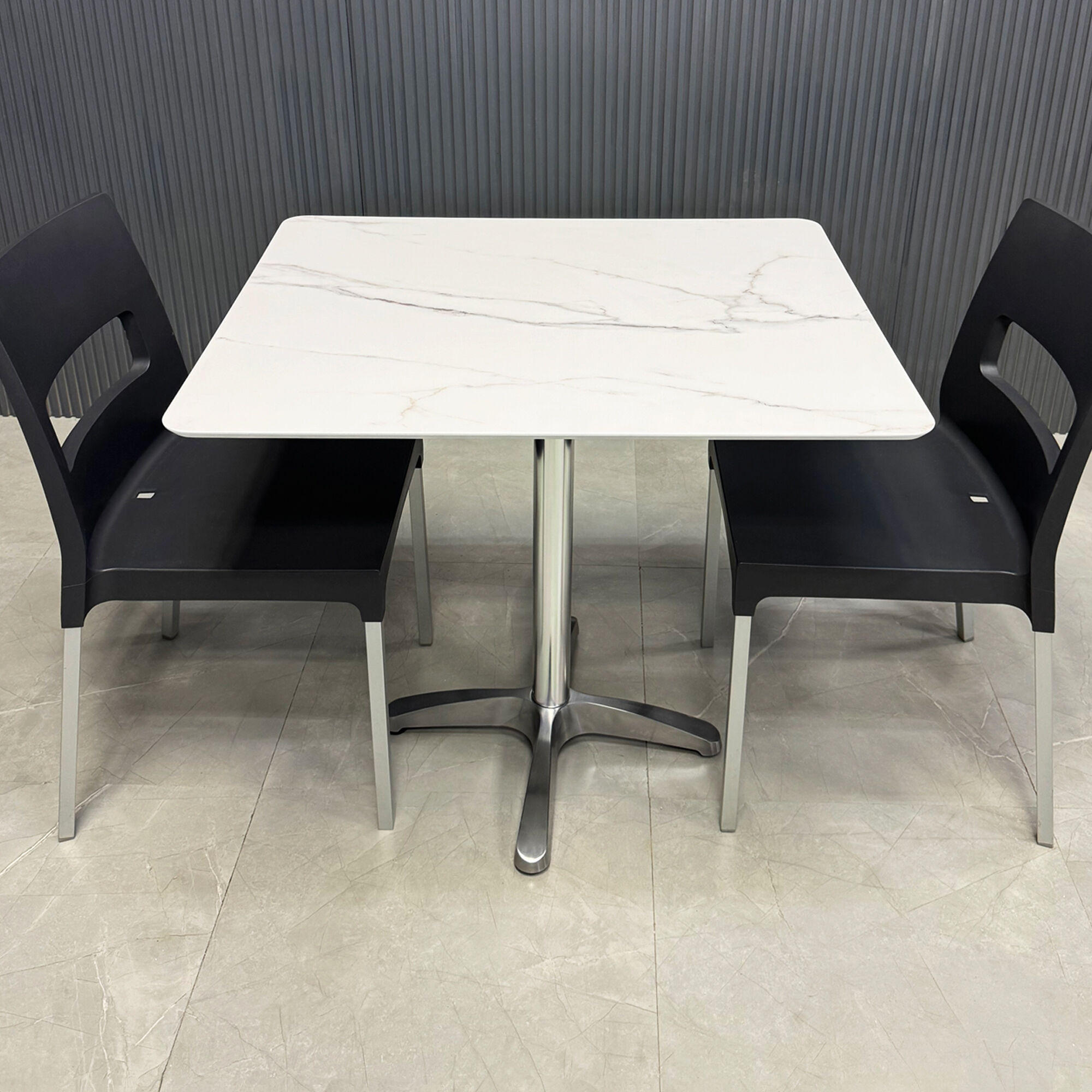 California Rectangular Cafeteria Table with Solenne Marble Engineered Surface Top - 34 In. - Stock #70
