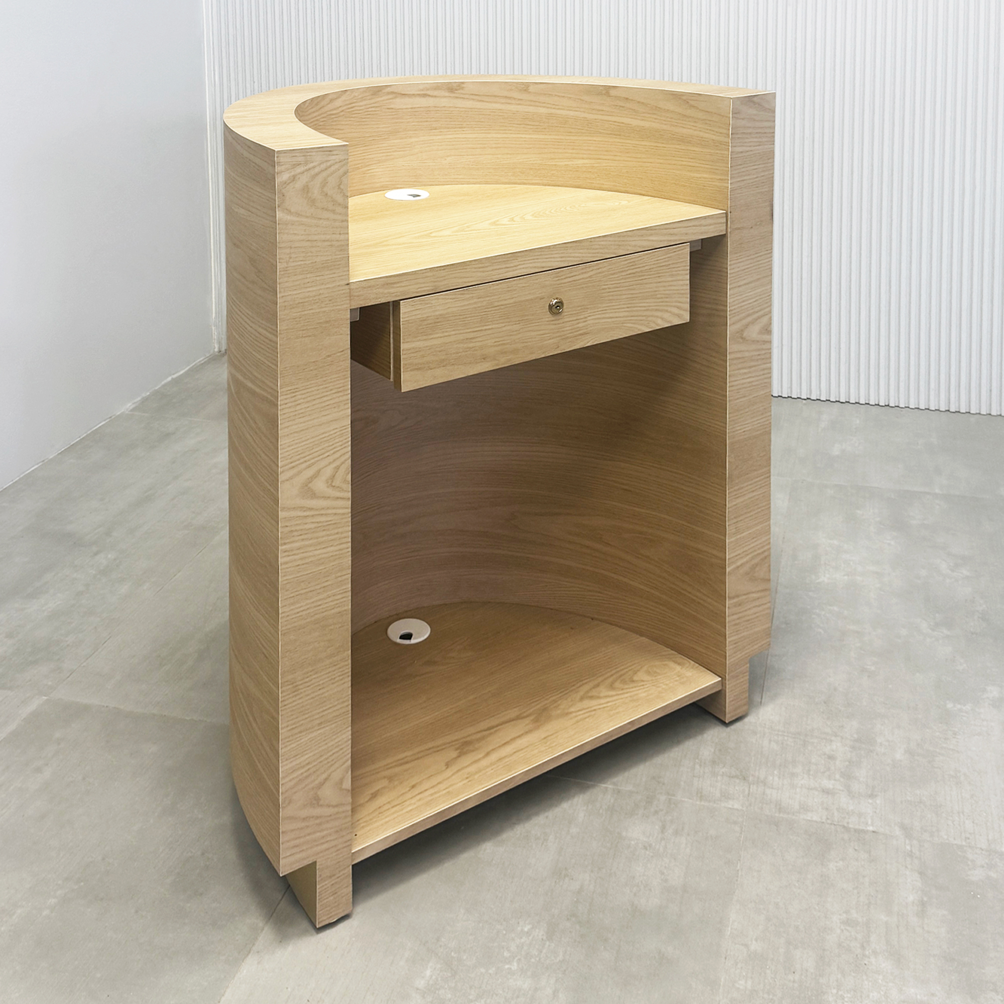 Lima Round Podium & Host Custom Desk
