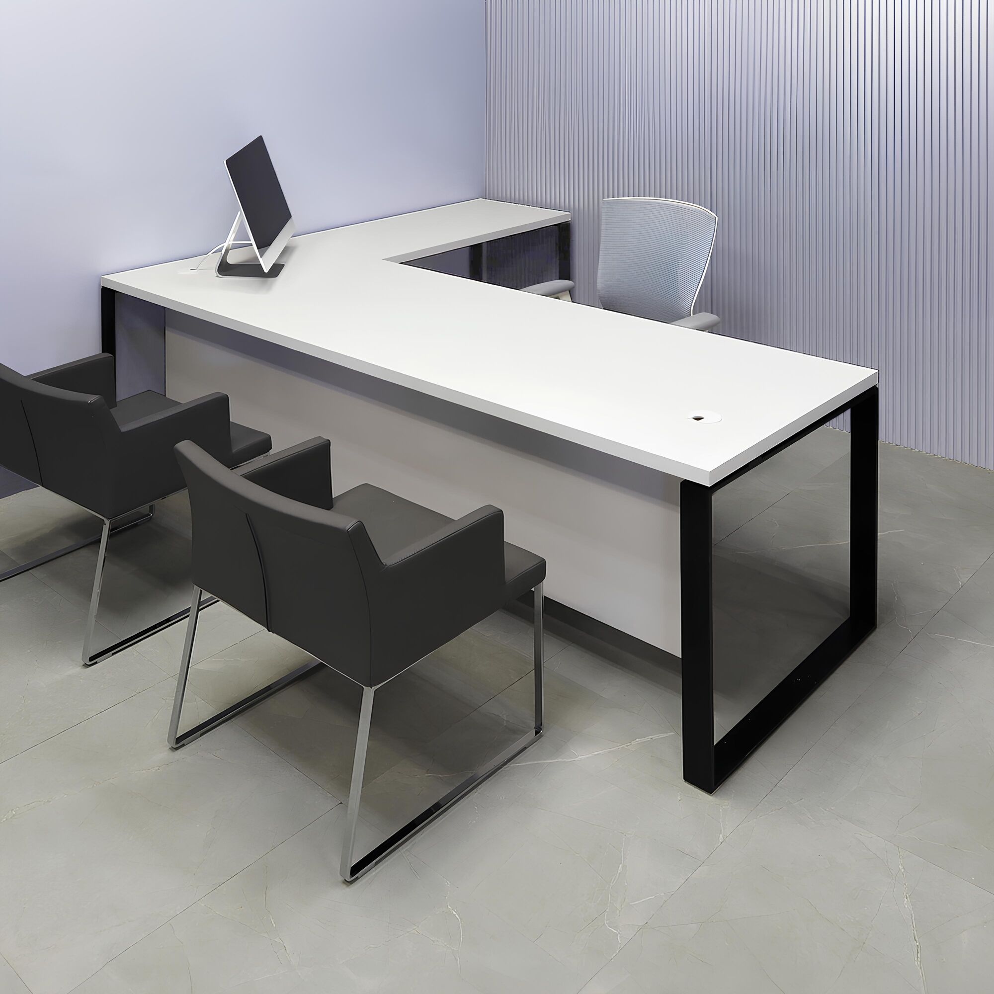 Aspen L-Shape Executive Desk With Laminate Top