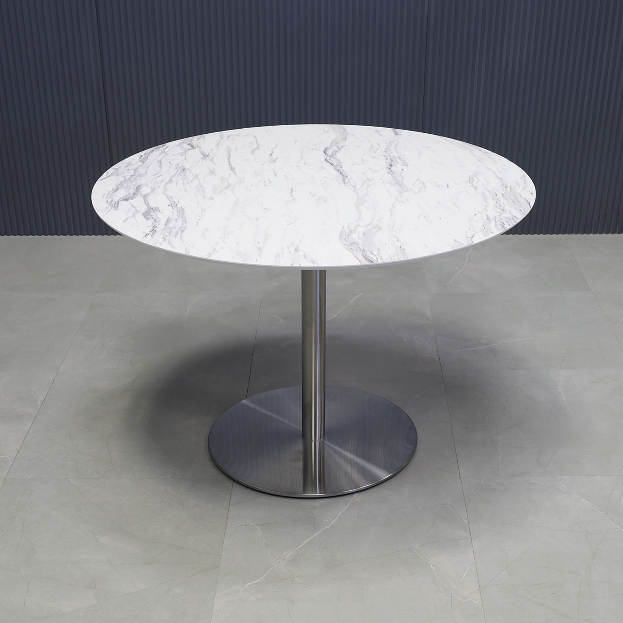 California Round Engineered Surface Cafeteria Table