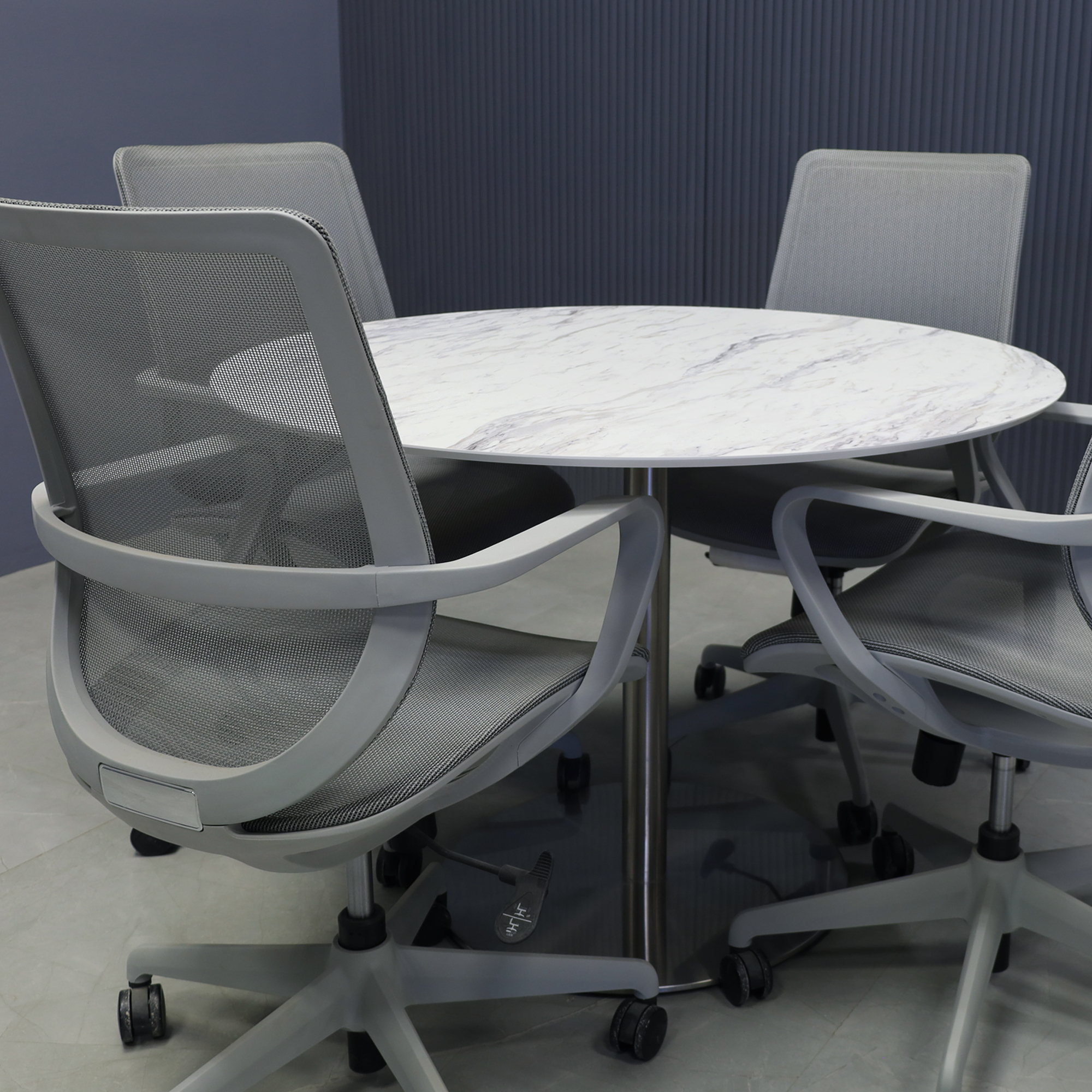 California Round Engineered Surface Cafeteria Table
