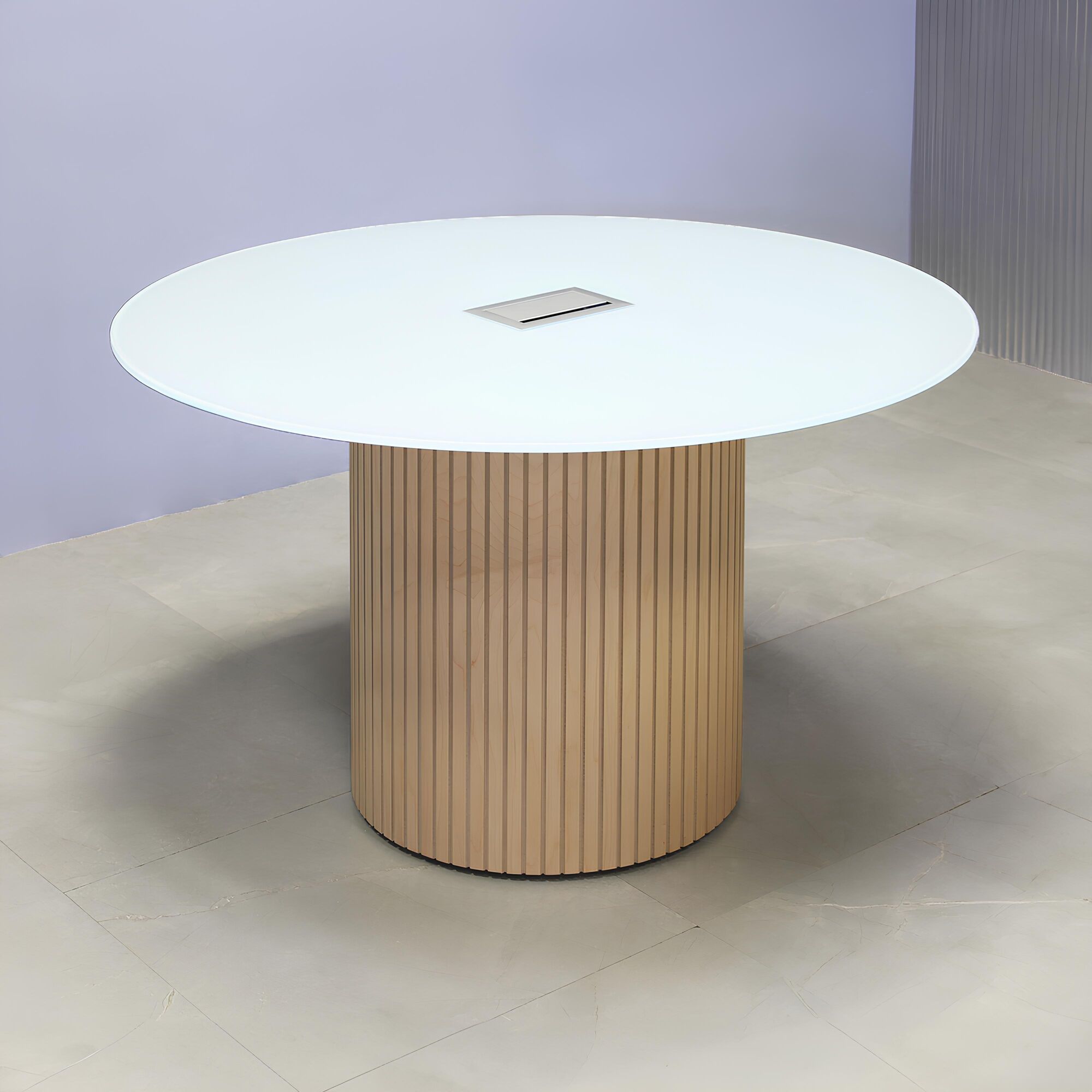 Omaha Round Conference Table With X2 Base