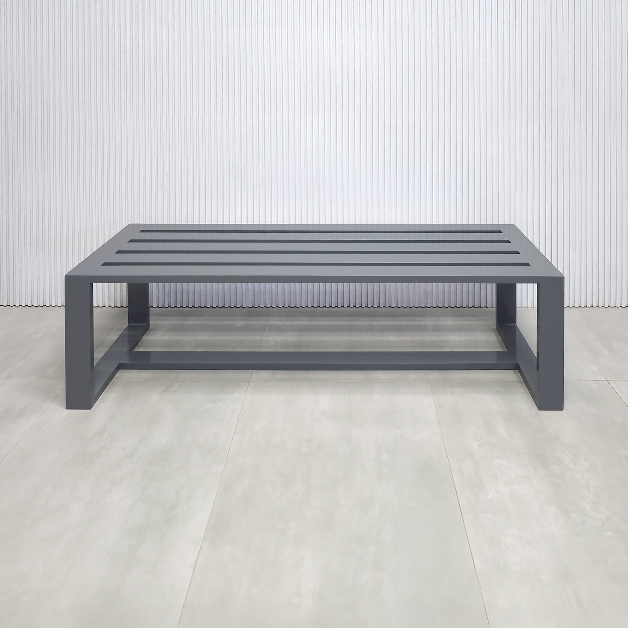 Custom Bench 101 with RAL 7012 Aluminum Frame - 60 In. - Stock #63