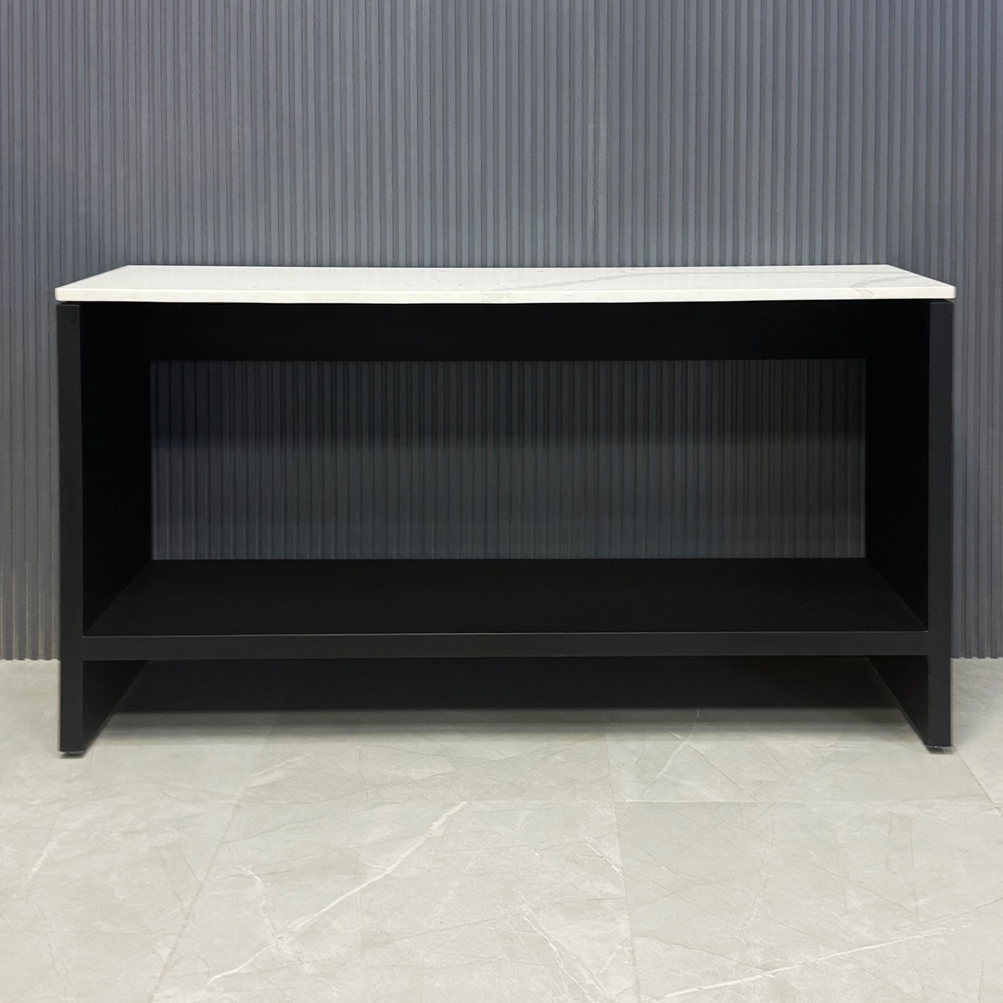 Boston Console Table in Calcutta Quartz Stone Top - 60 in. - Stock #39