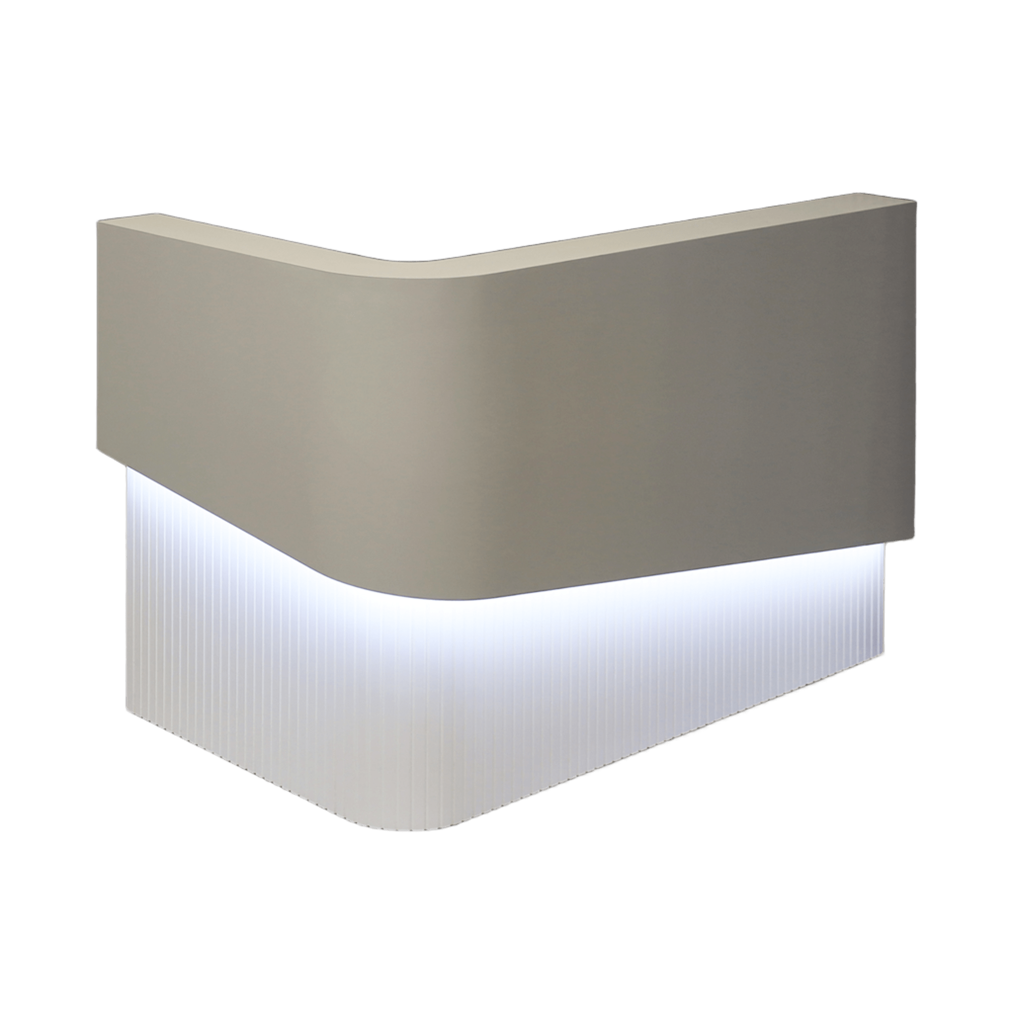 Nola L-Shape Curved Custom Reception Desk
