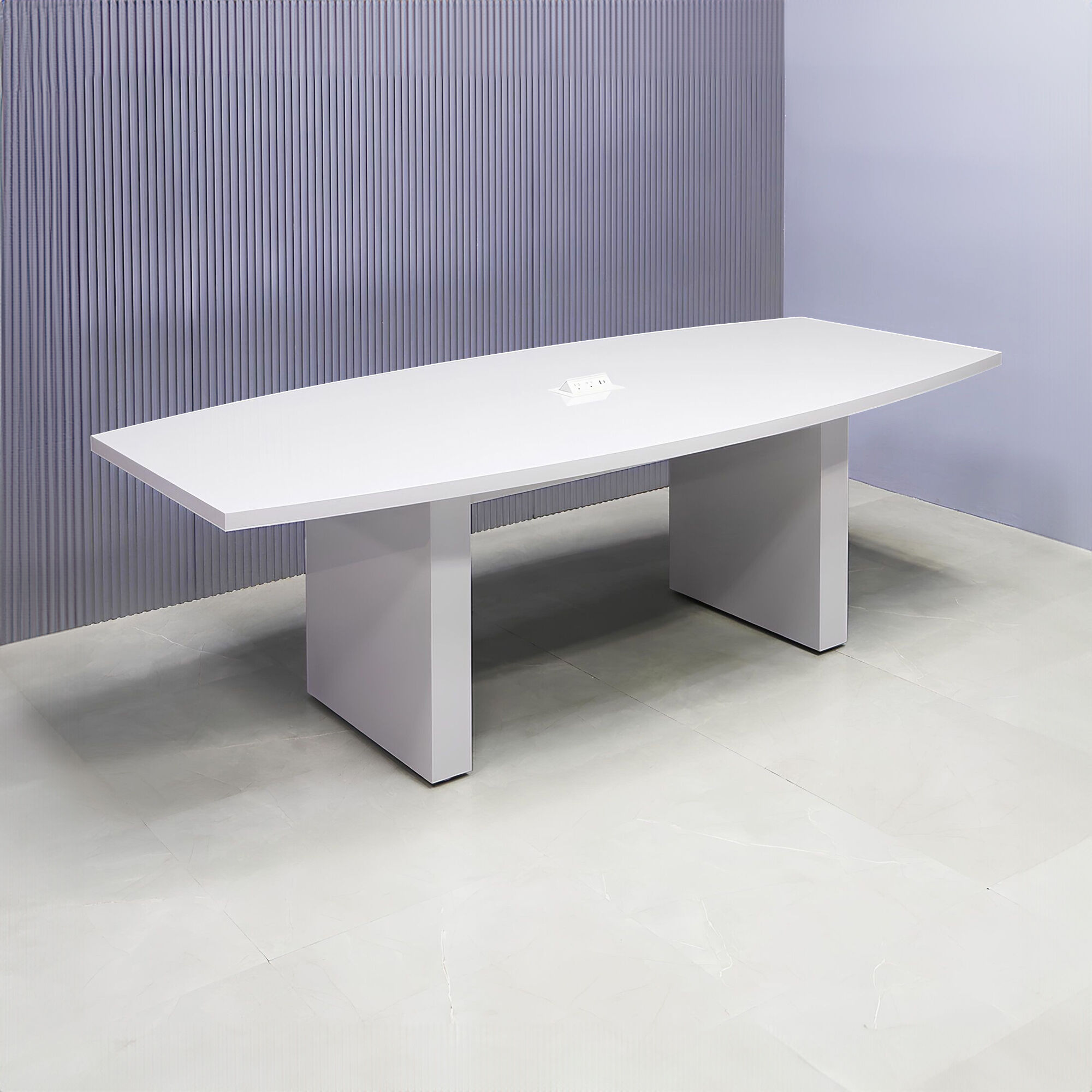 Newton Boat Shape Conference Table with Laminate Top and X1 Base