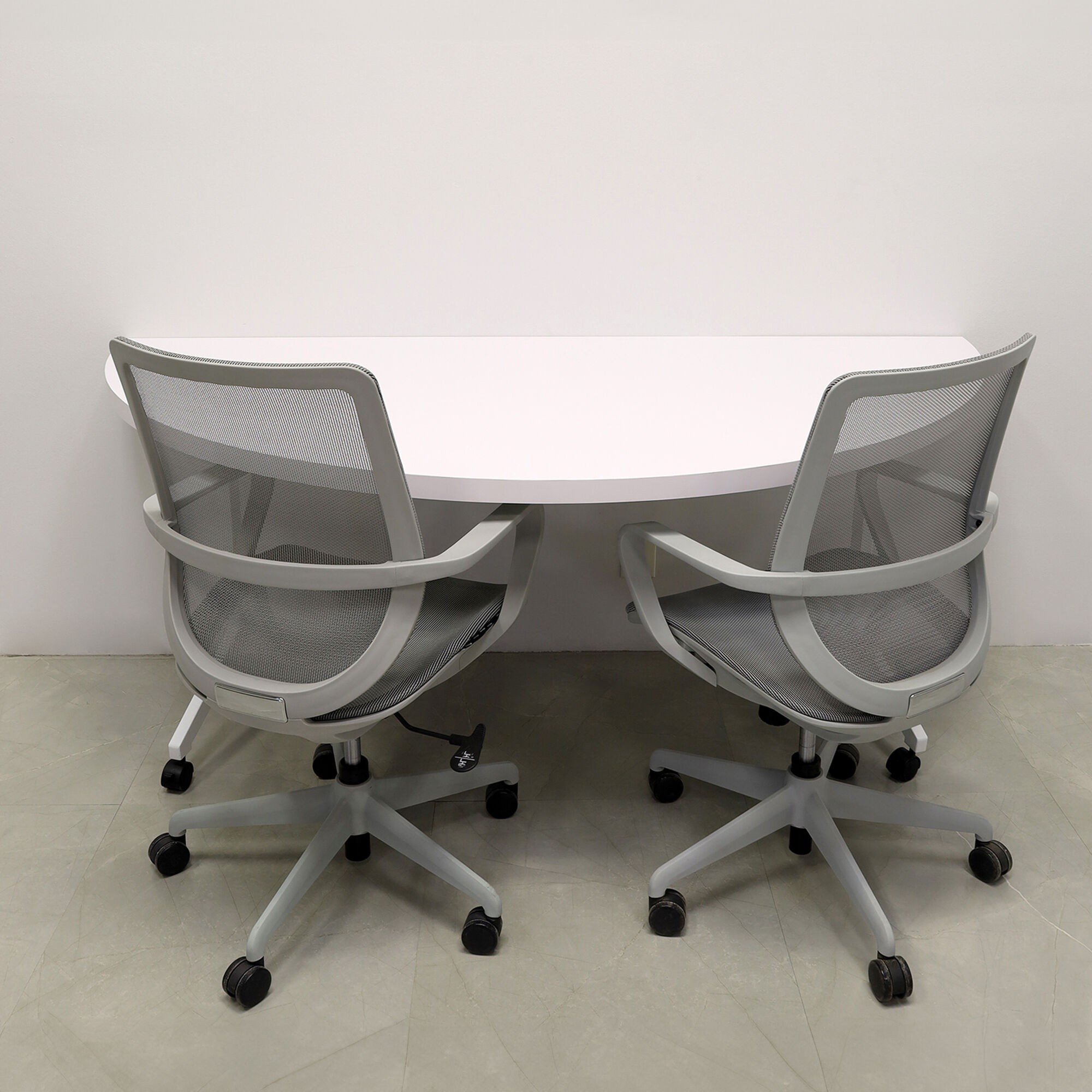 Westin Half Moon Training Table in White Matte Laminate Top - 72 In. - Stock #4