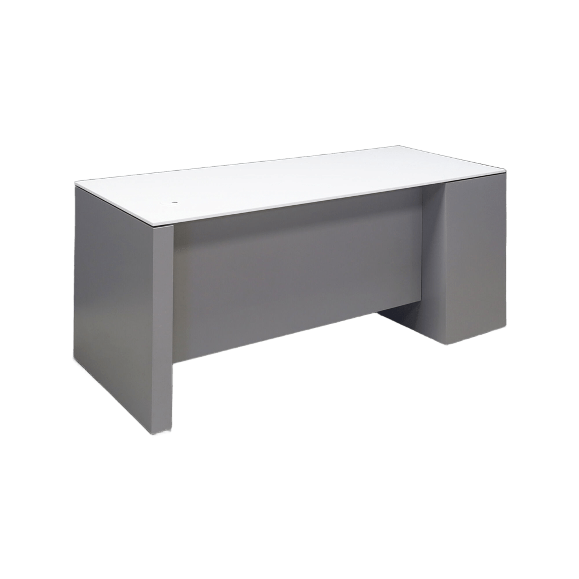 Denver Straight Executive Desk With Cabinet and Engineered Surface Top