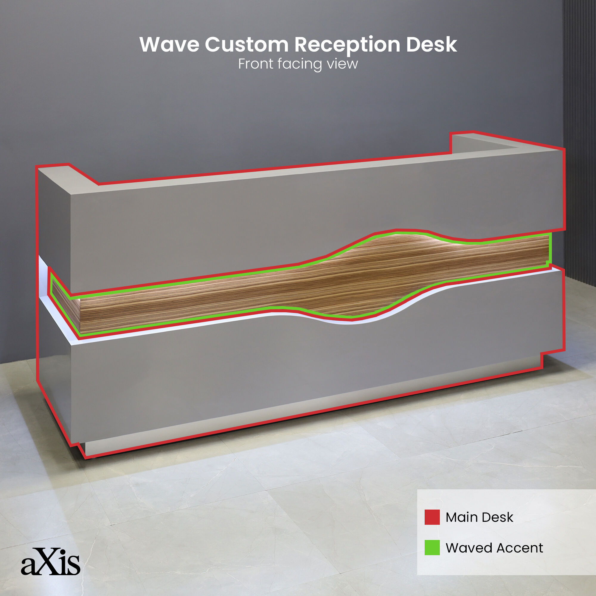 Wave Custom Reception Desk
