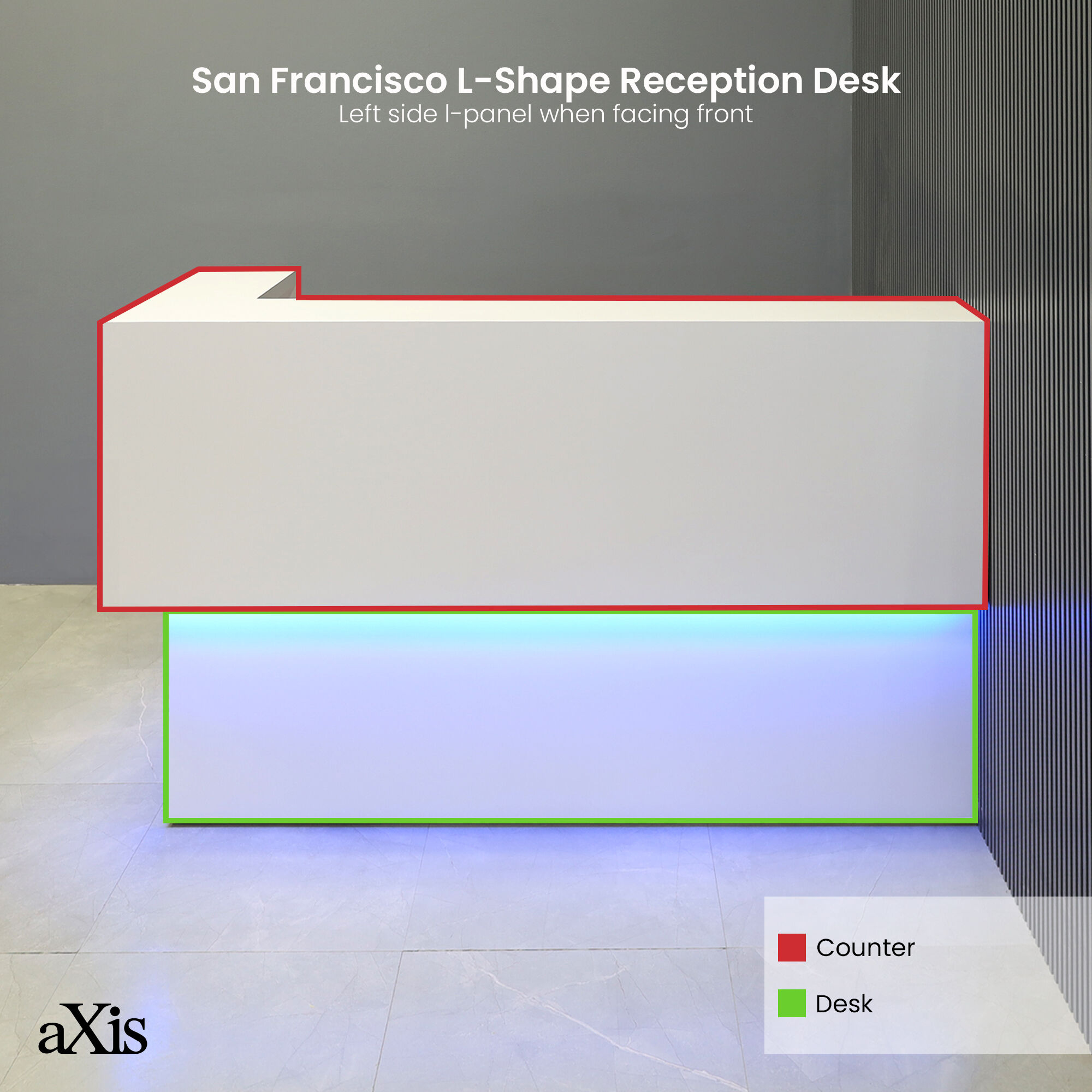 San Francisco L-Shape Custom Reception Desk 