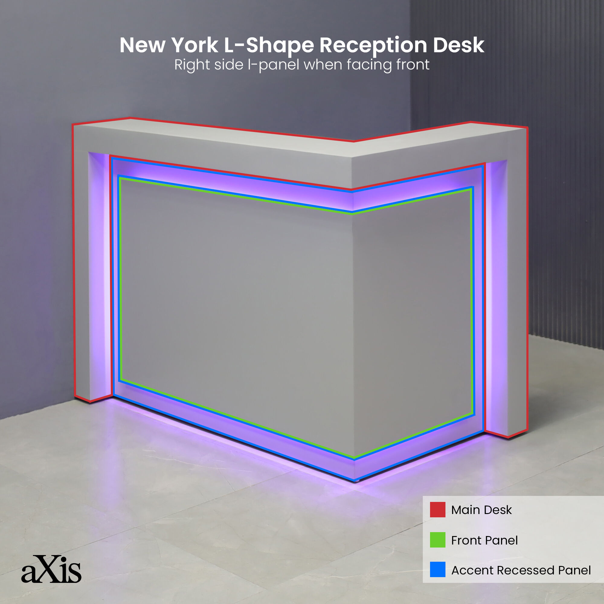 New York L-Shape Custom Reception Desk