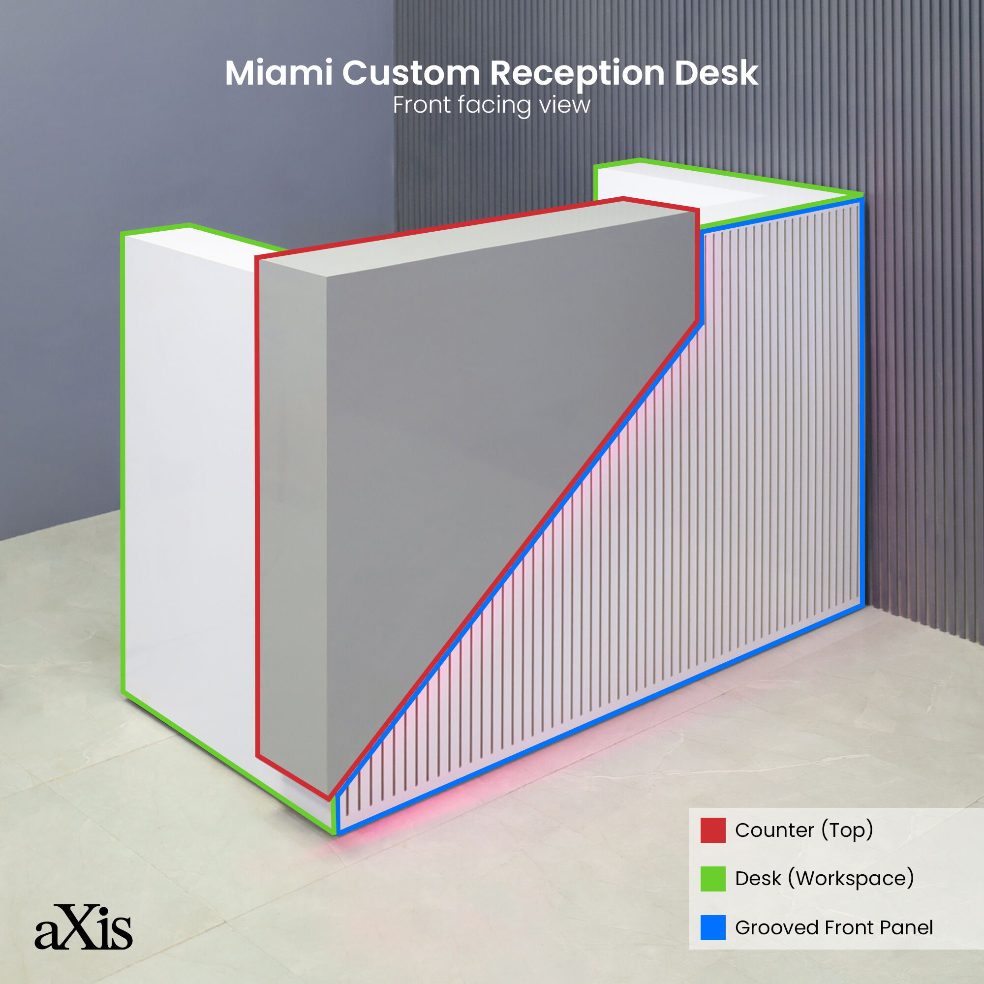 Miami Custom Reception Desk 