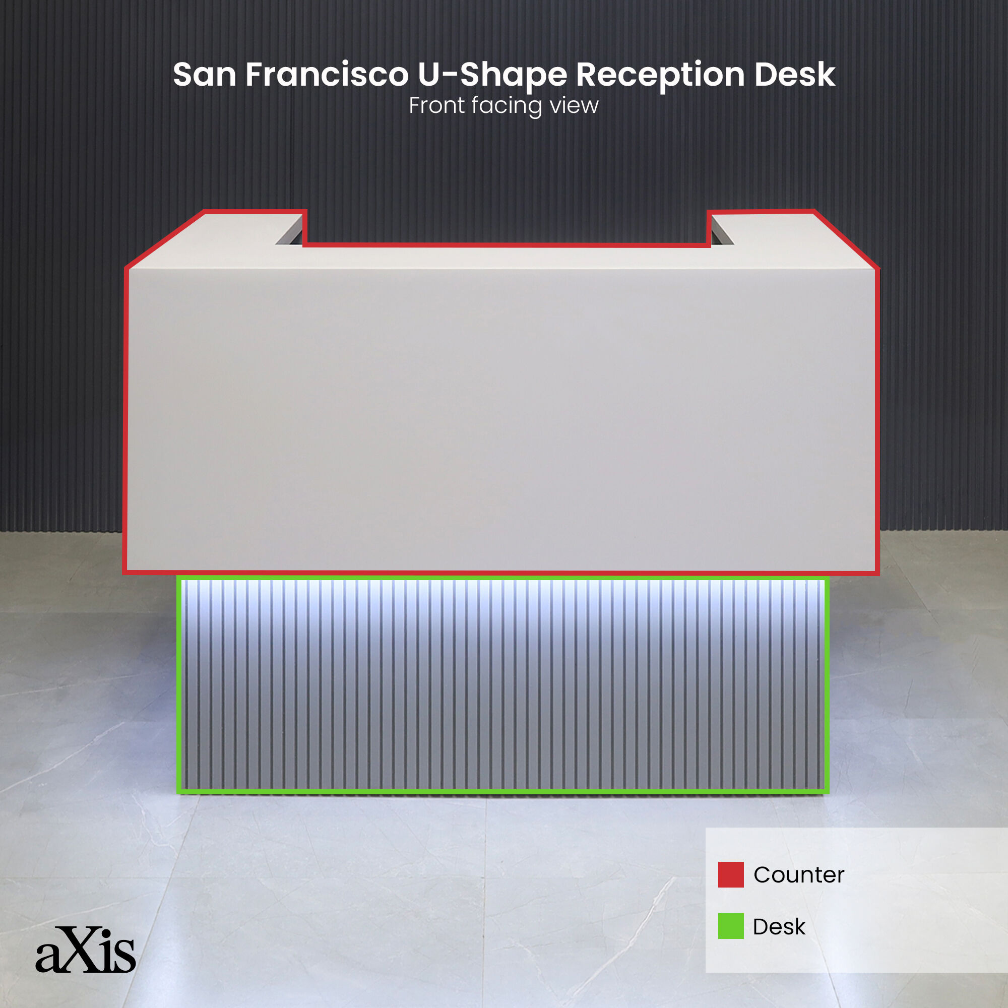 San Francisco U-Shape Custom Reception Desk 